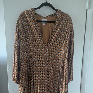 Joanie Clothing Barbara Bee Print Button-Through Dress